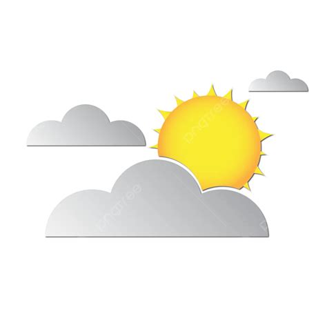 Partly Cloudy Weather Vector Partly Cloudy Weather Png And Vector