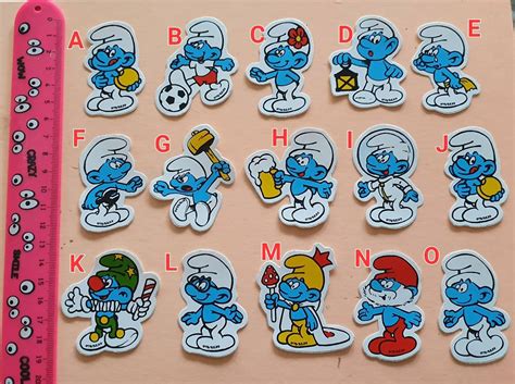 Original Vintage Stickers Smurfs Smurfs From 1978 Retro Etsy