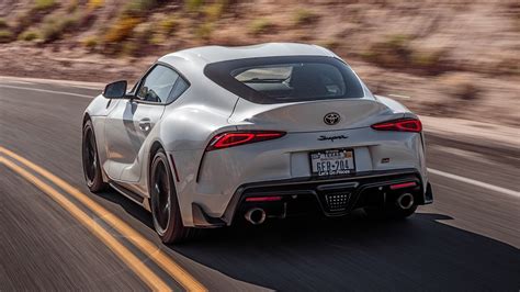 2020 Toyota Supra Launch Edition Rear Side Motion View Closer 1