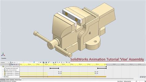 3d Solid Modelling Videos Animation Displayed In Vise Assembly