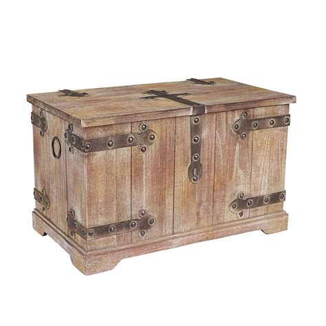 Household Essentials Decorative Victorian Inspired Trunk Rustic Brown