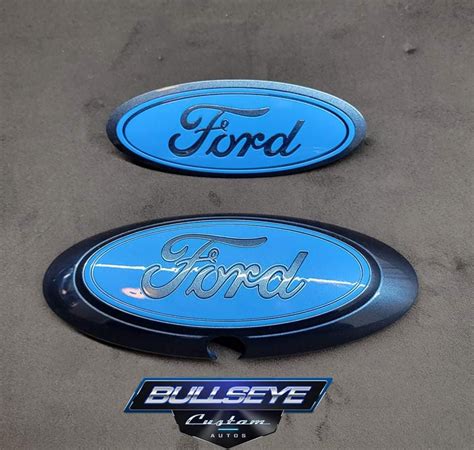 22 Ford Maverick Front And Rear Oval Emblems Bullseye Custom Autos