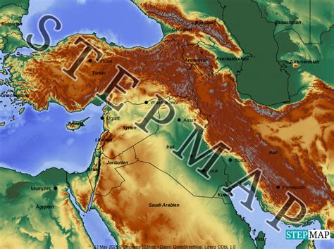 Stepmap Orient Landkarte Für Vorderasien