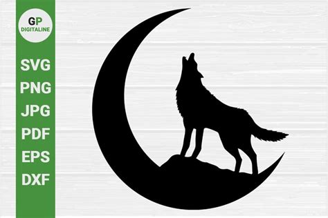 Wolf Howls Moon Svg Howling Wolf Svg