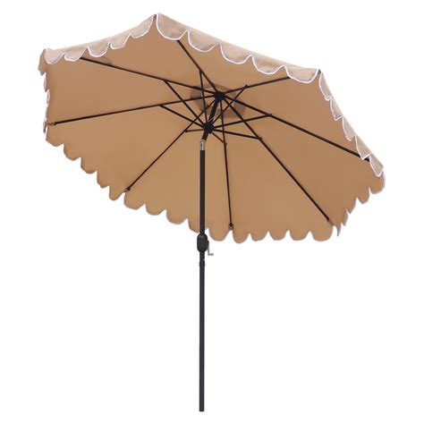 Abble Scallop Tilt Crank Patio Umbrella