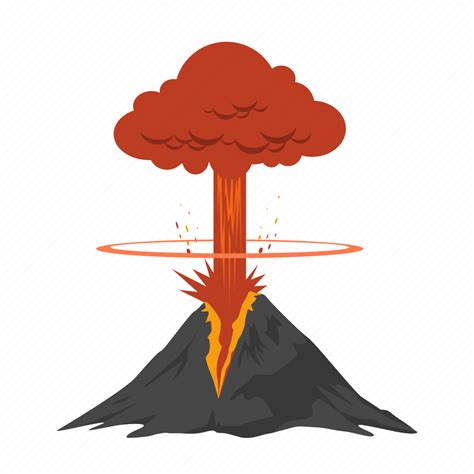 Bomb Disaster Explode Explosion Lava Volcanic Volcano Icon