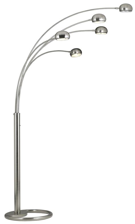 Brushed Nickel 5 Light Arc Floor Lamp 59267 Lamps Plus Arc Floor