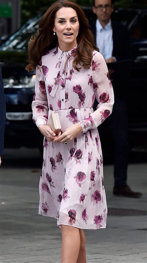 Across The Pond Duchess Kate Middleton Wore Another Pink Pussy Bow Collar
