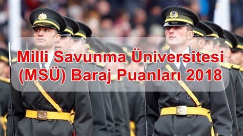 Jun 02, 2021 · milli savunma üniversitesi tercihleri 30 nisan 2021 tarihi itibarıyla başladı. Milli Savunma Üniversitesi (MSÜ) Baraj Puanları 2018