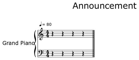 Announcement Sheet Music For Piano