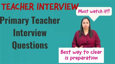 Primary Teacher Interview Questions And Answers Teacher Interview