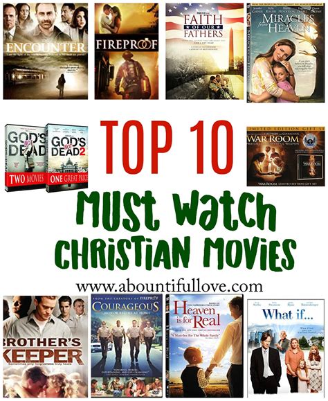 Top 10 Must Watch Christian Movies A Bountiful Love