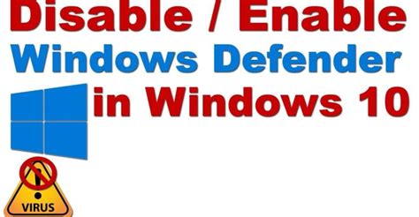 Maybe you would like to learn more about one of these? How to Disable or Enable Windows Defender in Windows 10 ...