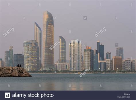 Wtc Mall And Sheikh Rashid Tower Abu Dhabi The Capital Of Uae Stock