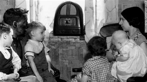 Americans Listening To A Radio Program 1930s Old Time Radio Radio