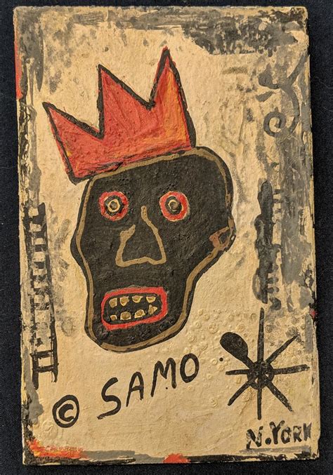 Sold Price Jean Michel Basquiat Postcard Artwork Man W Crown