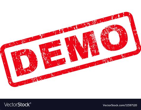 Demo Text Rubber Stamp Royalty Free Vector Image