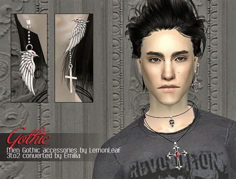 Mens Gothic Accessories Converted To Sims 2 Sims 4 Piercings Sims