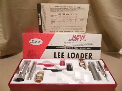 Vintage Lee Loader Deluxe Model Gauge Shells Reloading Tools W Box Picclick