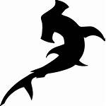 Shark Hammerhead Fish Shape Icon Silhouette Icons