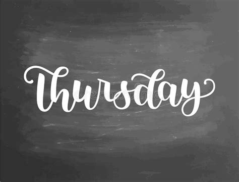 Thursday Handwriting Font By Calligraphy Vector Illustration On
