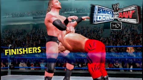 wwe smackdown vs raw 2004 finishers hd 60fps youtube