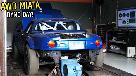 Worlds First Awd Miata Hits The Dyno And Makes Big Power Youtube