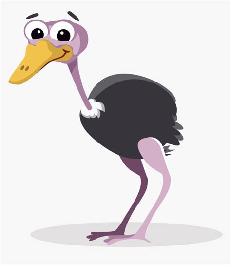 Cartoon Ostriches Vector Clip Art Illustration With Simple Gradients
