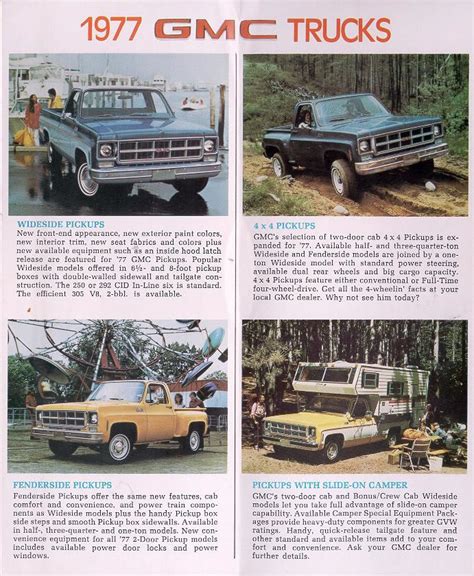 1977 Chevrolet And Gmc Truck Brochures 1977 Gmc Trucks 01