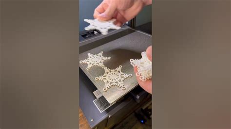 3d Printed Snowflake Ornaments Shorts 3dprinting Youtube