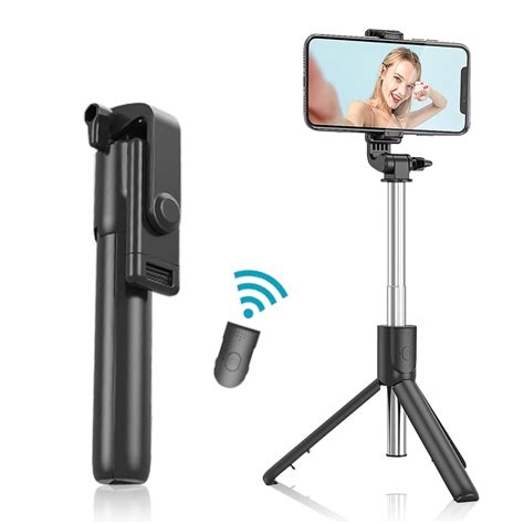 Extendable Selfie Stick Phone Tripod With Detachable Bluetooth Remote