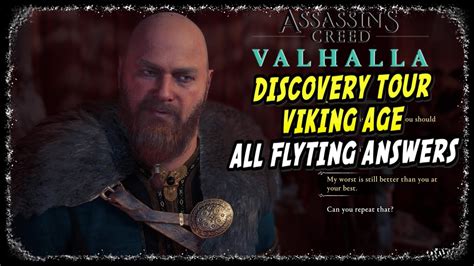 Assassins Creed Valhalla Discovery Tour All Flyting Answers Youtube