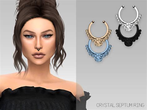 Crystal Septum Ring By Grafitysims At Tsr Sims 4 Updates