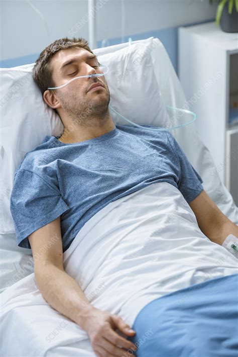 Sick Patient Sleeping In A Hospital Bed Stock Image F0333164 Science Photo Library