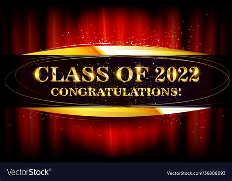 Class 2022 Congratulations Royalty Free Vector Image