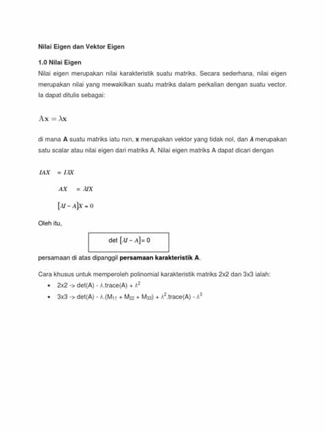 Contoh Soal Nilai Eigen Dan Vektor Eigen 3x3 - Contoh Soal ...