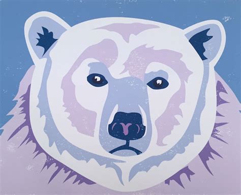 Modern Art Portrait Polar Bear Bear Quilts Modern Art Prints Art