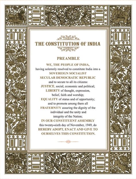 Constitution Day Mcqs On Preamble Of Our Constitution