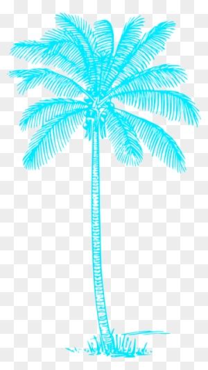 Blue Palm Tree Clip Art At Clker Com Vector Clip Art Light Blue Palm