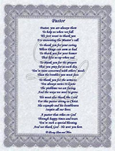 Beautiful Pastor Poem Relationship Pastor Appreciation Quotes