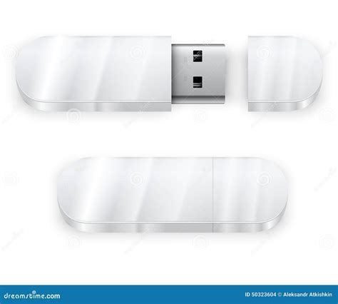 White Flash Drive Stock Vector Illustration Of Transfer 50323604