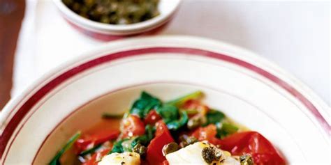 Chunky Cod With Tomatoes And Spinach Recipe Spinach