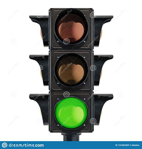 Chi non ama un bel semaforo verde, specialmente quando è in ritardo? Semaforo Con Colore Verde, Rappresentazione 3D Isolata Su ...