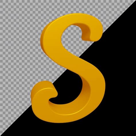 Premium Psd 3d Rendering Of Alphabet Letter S