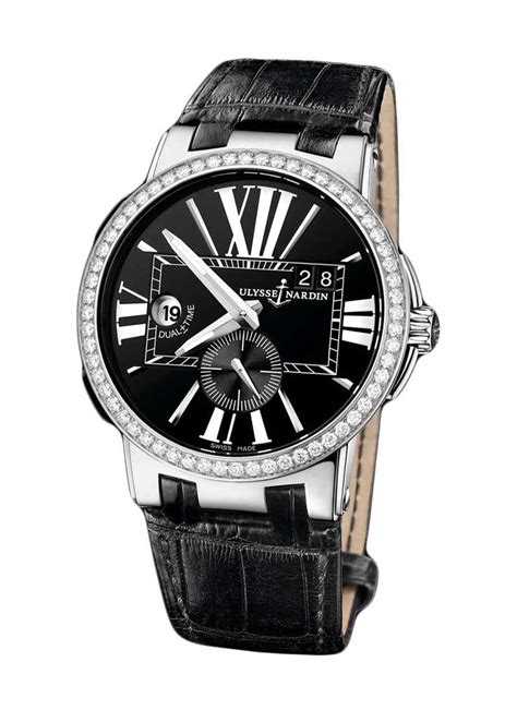 243 00b 42 ulysse nardin executive dual time steel essential watches