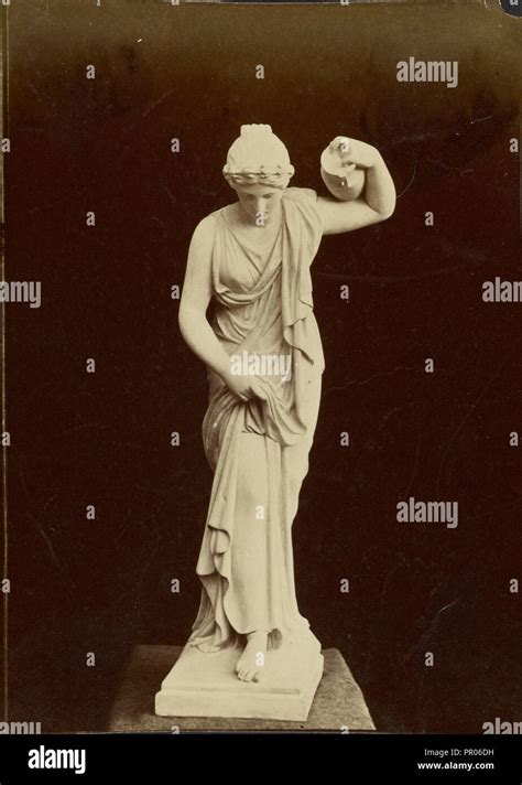 Statue Of Female Figure With Pitcher About 1870 1890 Albumen Silver