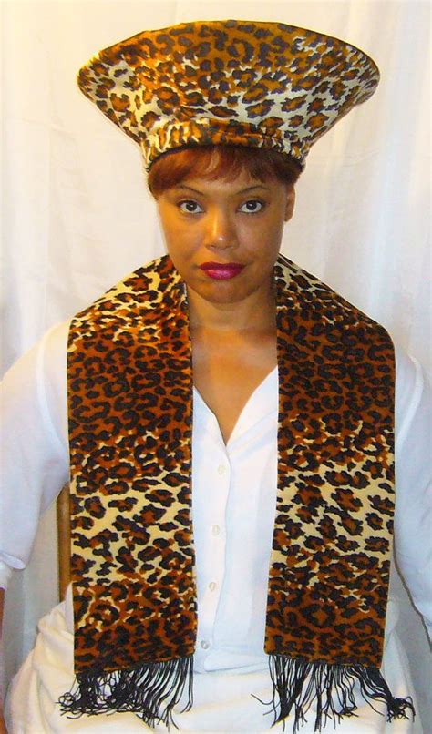 Leopard Print Queen Style Hat And Stole Etsy Hat Fashion Leopard