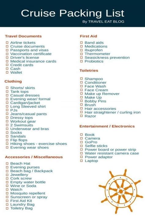 Cruise Packing List What To Pack For A Cruise Travel Eat Blog Cruise