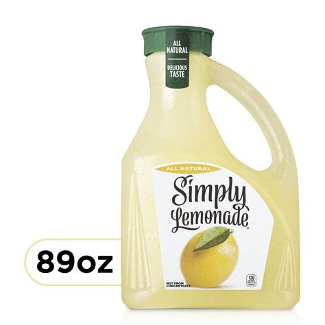 Simply Non GMO All Natural Lemonade Juice 89 Fl Oz Bottle Walmart