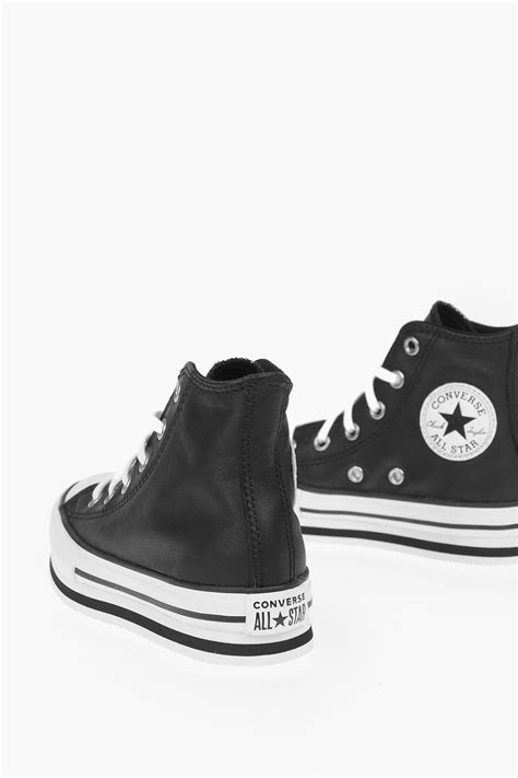 Converse Kids All Star Leather Sneakers With Platform Girls Glamood